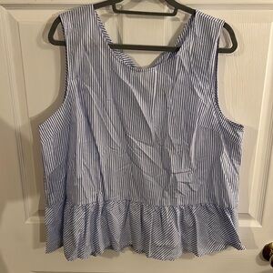Blue and White Top